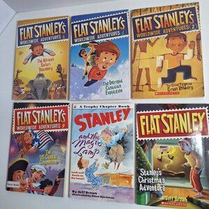 6 Flat Stanley Chapter Worldwide Adventure 2 4 6 9 Magic Lamp Christmas Book Lot